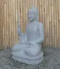  Product image 2 of the product “Seated Buddha made of Riverstone in Abhaya Position - gesture of fearlessness, H. 82cm. ”